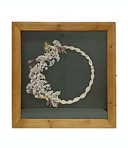 Cuadro decorativo de madera Bee & Willow™ con flores artificiales