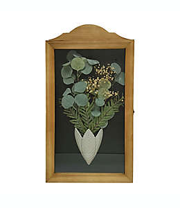 Cuadro decorativo de madera Bee & Willow™ Home con hojas y flores artificiales