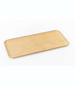 Charola de servicio de madera de abedul Our Table™ Landon color ceniza de 33.02 cm
