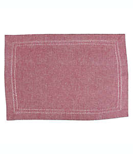 Mantel individual de algodón Our Table™ Locklin color rojo