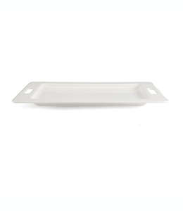 Charola rectangular de porcelana Our Table™ Sawyer color blanco