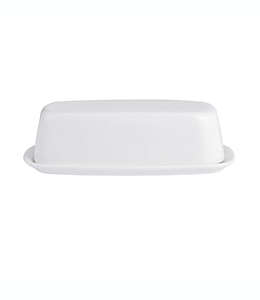 Mantequillera de porcelana Our Table™ Sawyer con tapa color blanco