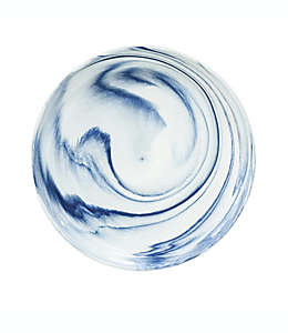 Plato trinche de porcelana Artisanal Kitchen Supply® Coupe Marbleized color azul