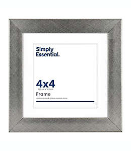 Portarretratos de poliestireno Simply Essential™ con marialuisa de 4” x 4” color gris peltre