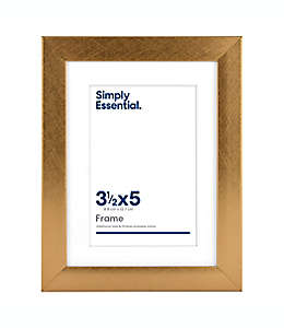 Portarretratos de poliestireno Simply Essential™ con marialuisa de 3.5” x 5” color bronce