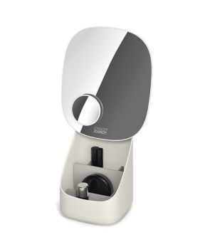 Espejo de tocador con organizador para maquillaje Joseph Joseph™ Viva™ color blanco concha