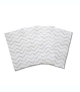Toallas desechables de papel Simply Essential™ con diseño de zig zag color gris