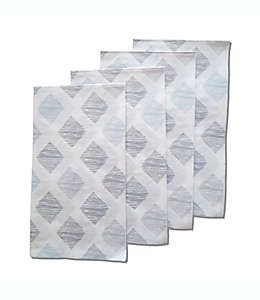 Toallas desechables de papel Simply Essential™ con diseño de diamantes color azul