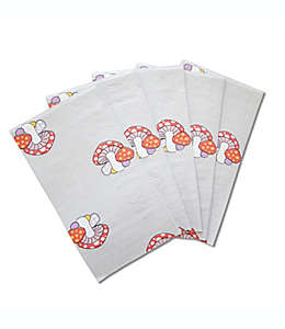 Toallas desechables de papel Wild Sage™ con diseño de hongos color gris, 32 pzas.