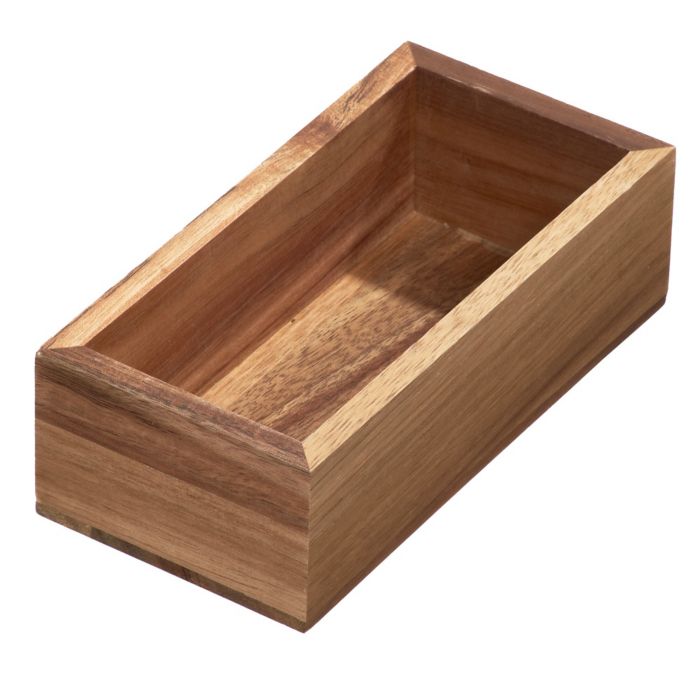 Organizador de cubiertos expandible Squared Away™ de madera de acacia