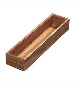 Organizador de cajón de madera de acacia Squared Away™ de 7.62 x 30.48 cm