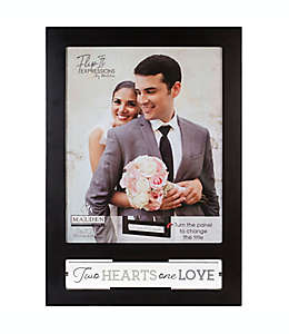 Portarretratos “Two Hearts One Love” Malden® color negro, 20.32 x 25.4 cm