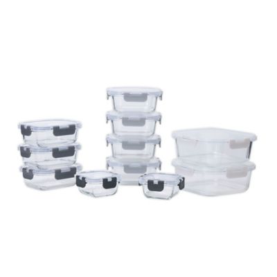 Set de contenedores de vidrio Simply Essential™ color gris