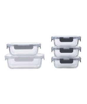 Set de contenedores de vidrio para alimentos Home & More™, 10 piezas