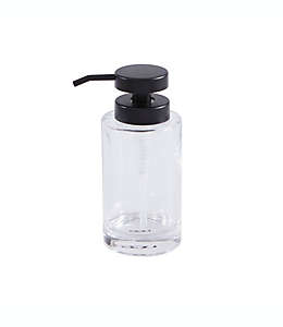 Dispensador de jabón UGG® Vince de vidrio transparente con detalles color negro