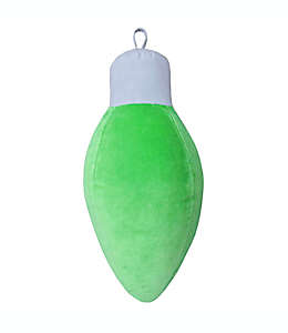 Cojín decorativo de algodón H For Happy™ con forma de foco navideño color verde