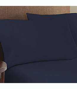 Fundas para almohadas estándar/queen Studio 3B™ de algodón y poliéster de 825 hilos color azul marino, Set de 2