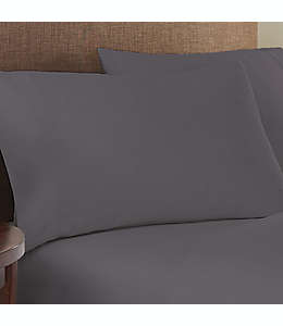Fundas para almohadas estándar/queen Studio 3B™ de algodón y poliéster de 825 hilos color gris oscuro, Set de 2