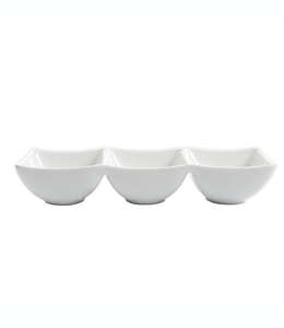 Botanero triple de porcelana Our Table™ Simply White