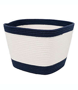 Canasta mediana Squared Away™ con diseño de cuerda enrollada color azul profundo