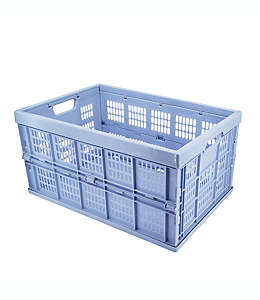 Caja plegable grande de polipropileno Simply Essential™ color azul zen