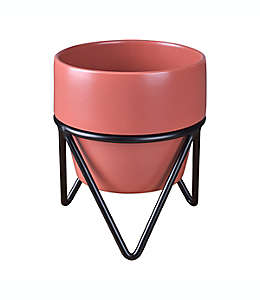 Maceta de cerámica Studio 3B™ Rockwell con soporte de 25.4 cm color terracota