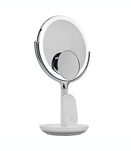 Espejo redondo de tocador de plástico Sharper Image™ SpaStudio color plata