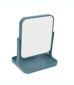 Espejo doble de tocador de plástico Simply Essential™ con aumento color azul Brittany