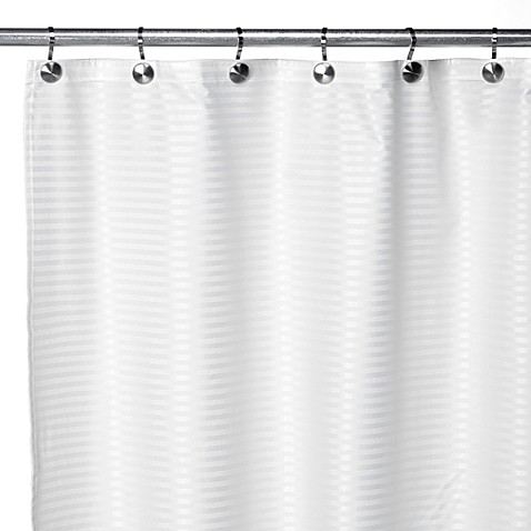 Shower Curtains cotton shower curtains : Aqua Tec Fabric Shower Curtain Liner in White - Bed Bath & Beyond