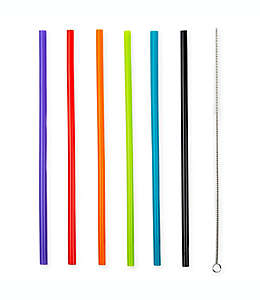 Popotes Manna™ en diferentes colores y cepillo, Set de 7 pzas.