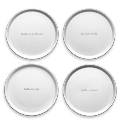 kate spade new york all that glistens phrases coasters set of