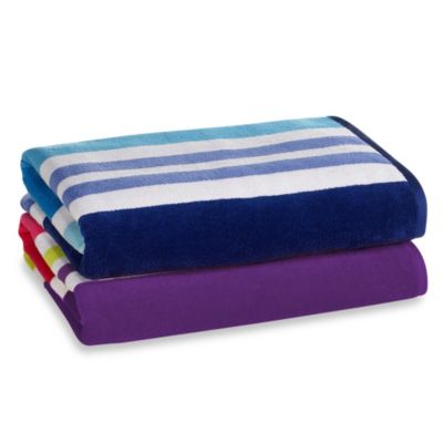 Large Striped Beach Towels and Beach Umbrellas - Bed Bath & Beyond  image of Cabana Stripe Beach Towel