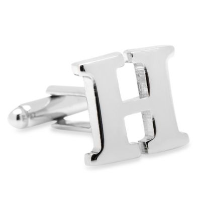Buy Silvertone Letter H Cufflinks from  Bed Bath & Beyond