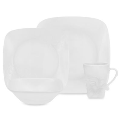 corelle boutique swept embossed 16 pc dinnerware set
