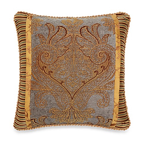 Michael Amini Victoria Pieced Square Throw Pillow - Bed Bath & Beyond