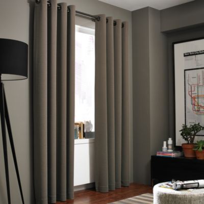 Window Panels - Bed Bath & Beyond - image of Kenneth Cole Reaction Home Gotham Texture Lined Grommet Window  Curtain Panel