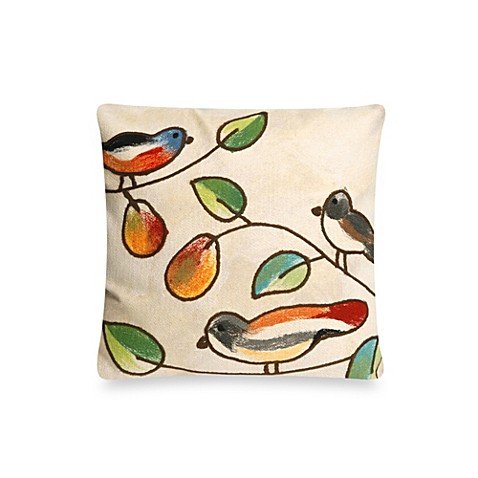 Buy Liora Manne 20-Inch Square Outdoor Throw Pillow in Song Birds Cream from Bed Bath & Beyond