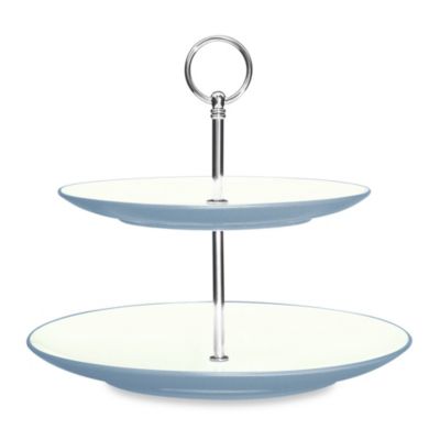 Buy Noritake® Colorwave 2-Tier Hostess Tray in Ice from  Bed Bath & Beyond