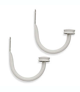 Sujetacortinas de acero Cambria® Premier Complete color blanco satinado Set de 2