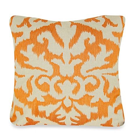 Buy Ikat Detail Square Throw Pillow in Orange from Bed Bath & Beyond