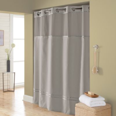 Buy Hookless® Escape 71-Inch x 86-Inch Long Fabric Shower Curtain and ...