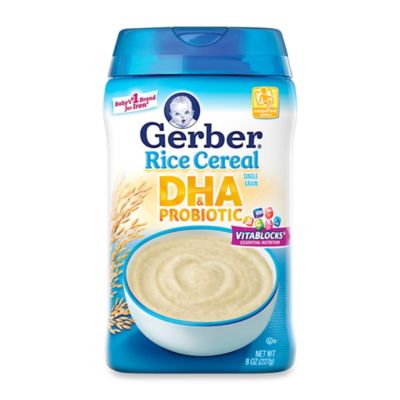 Gerber® 8 oz. Single Grain Rice Cereal With DHA & Probiotic - buybuy BABY