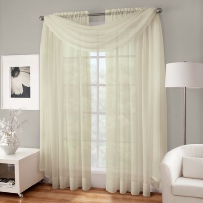 Crushed Voile Sheer Scarf Valance - Bed Bath & Beyond