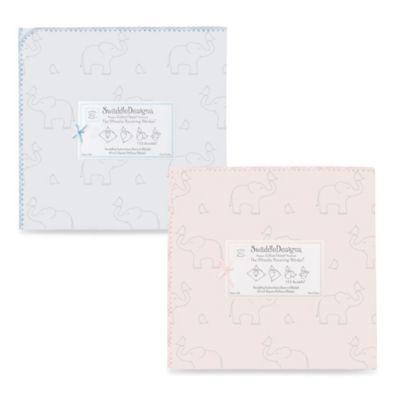 Swaddle Designs Ultimate Receiving Blanket with Sterling Deco Elephant ...