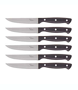 Juego de cuchillos para carne Our Table™ con triple rivete, 6 piezas