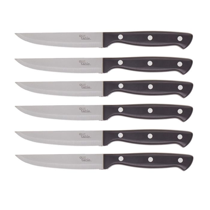 Bellemain Juego de cuchillos de carne dentados | Juego de cuchillos de  cocina de acero inoxidable, cuchillos de carne para mesa | Juego de  cuchillos