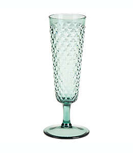 Copa flauta para champaña de plástico Bee & Willow™ con diseño texturizado color verde