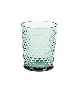 Vaso old fashioned doble de plástico Bee & Willow™ con diseño texturizado color verde