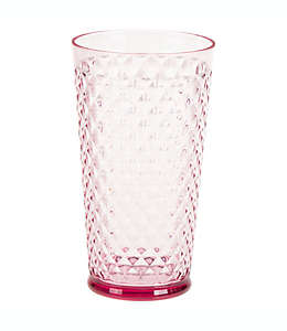 Vaso alto de plástico Bee & Willow™ con diseño texturizado color rosa