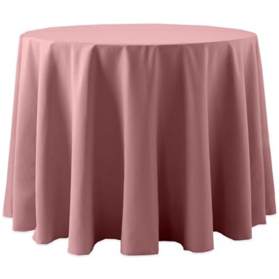 Buy Spun Polyester 120-Inch Round Tablecloth in Dusty Pink from Bed ...